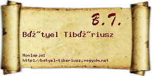 Bátyel Tibériusz névjegykártya